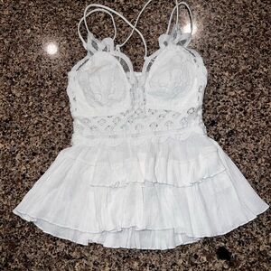 Elegant White Lace Tank Top